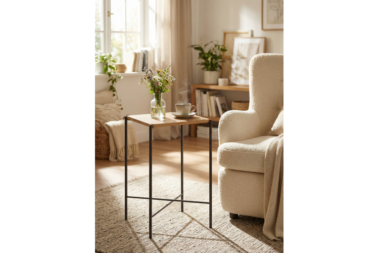 Стол журнальный Лори секвойя крем/черный-4