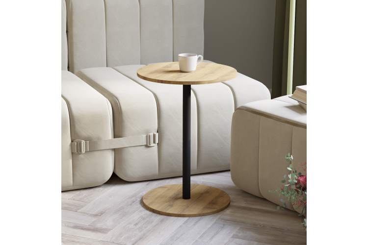 Стол журнальный Кат дуб вотан/черный-5