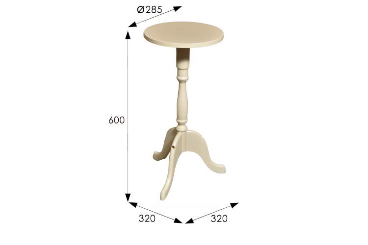 Подставка под цветы напольная П2 слоновая кость-9