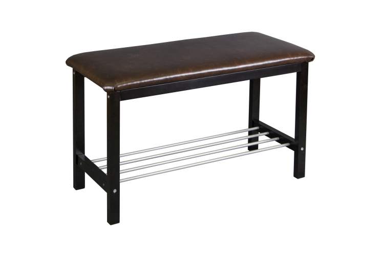 Банкетка Фабио венге/экокожа коричневый