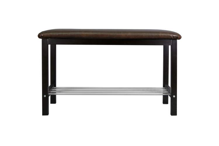 Банкетка Фабио венге/экокожа коричневый-2