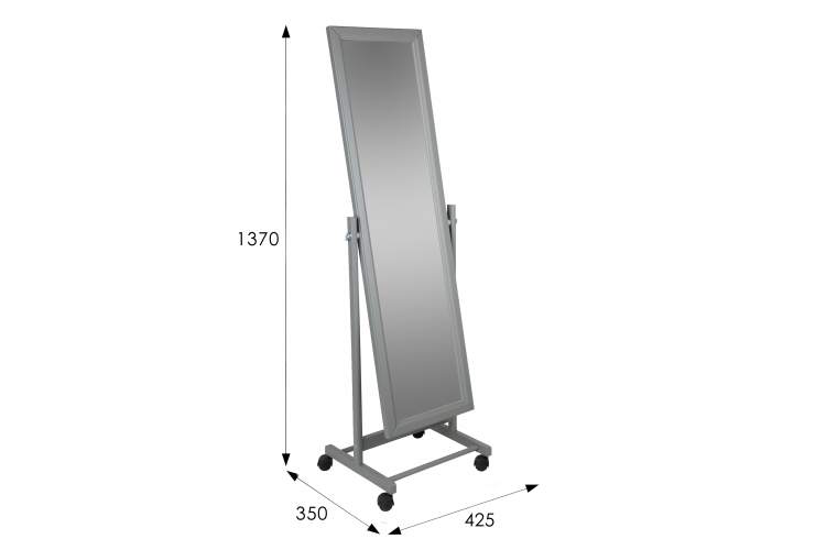 Зеркало напольное В 27Н серый 137 см х 42,5 см-7