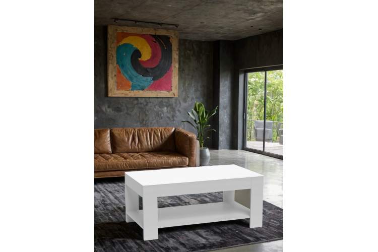 Стол журнальный BeautyStyle 26 графит светлый U708/стекло белое-9