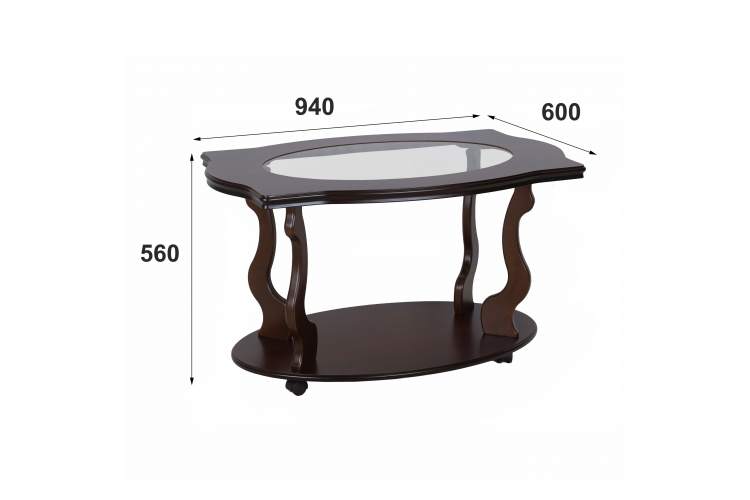 Стол журнальный Берже 3С темно-коричневый-16