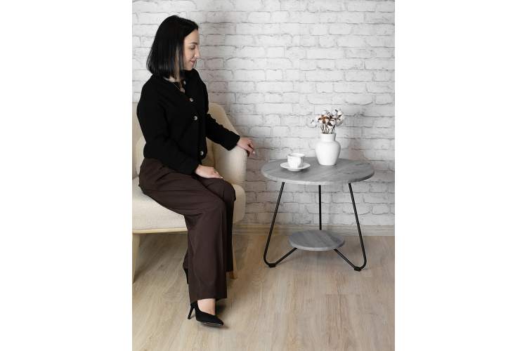 Стол журнальный BeautyStyle 38 орех гикори grey/черный-16