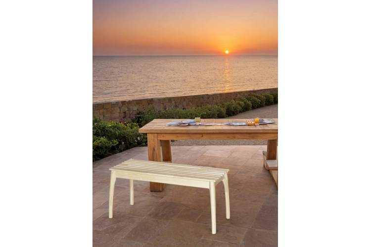 Скамья для прихожей массив, каркас лак-4