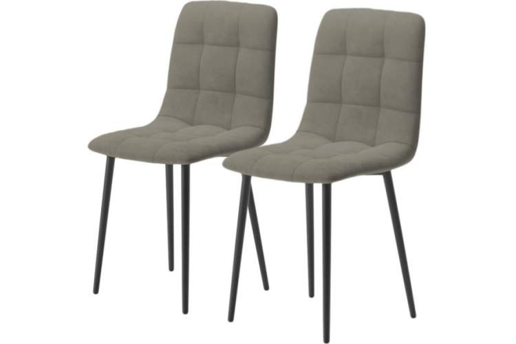 Комплект стульев «Чили» 2шт, бренди 28, каркас черный