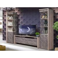 Гостиная «Монако», Сосна натуральная/Дуб шале графит