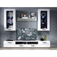 Стенка «Рио-2», Белый жемчуг/белый глянец