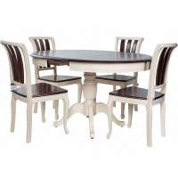 Обеденная группа (Стол Леонардо-1 и 4 стула Кабриоль, Комби 3)