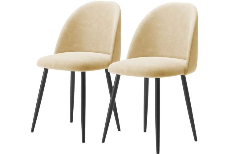 Комплект стульев «Лео» 2шт, Бренди 37, каркас черный-1