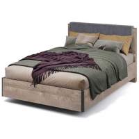 Кровать «Стокгольм» 140 МИ без основания под матрас, Дуб гранж песочный Кровать «Стокгольм» 140 МИ без основания под матрас, Дуб гранж песочный