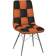 Стул «Бордо» двухцветный оранжево-коричневый, паук хром