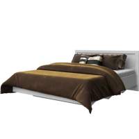 Кровать «Эстель 1600» КМК 0738.1, Белый/ Белый глянец