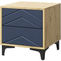Тумба «Тиана» 2Я КМК 0967.19, дуб наварра/матовый синий