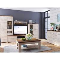 Стенка «Мэдисон» с комодом, Дуб эндгрейн/дуб экспрессив бронзовый