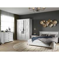 Спальня «Лорена» 3дв шк, Бетон Паин белый