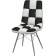 Стул «Бордо» двухцветный бело-черный, паук хром