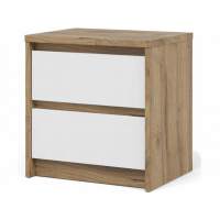 Тумба «Мишель» 2ящ, Дуб крафт золотой/Белый жемчуг в гостиную