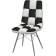 Стул «Бордо» двухцветный бело-черный, паук хром