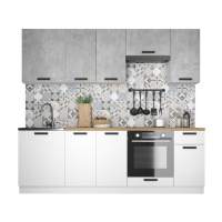 Кухня «Ника» Нео 2,4м с вытяжкой, Ателье светлый/Белый