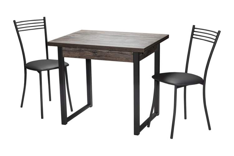 Стол М102 «Алан» ДП1-01-11 900(1200)(1500)*670, ЛДСП:Сосна Пасадена, Н/стола (Графит)-3