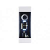 Пенал-витрина «Йорк» навесная (02), Белый/белый глянец