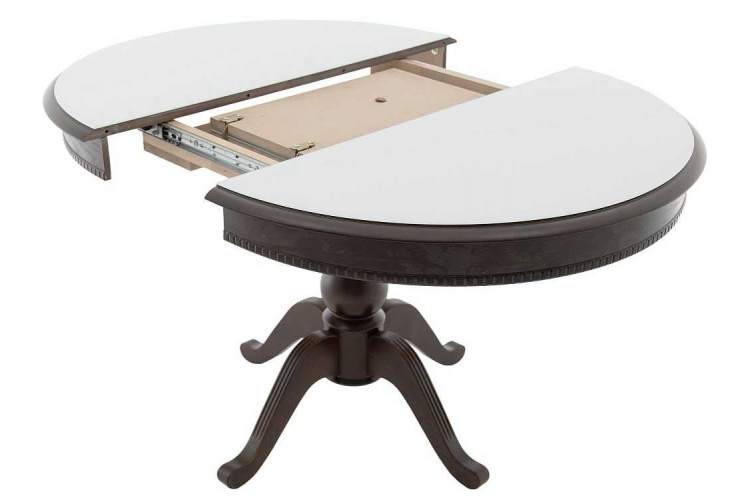 Обеденная группа (Стол Фабрицио-1 Glass и 4 стула Помпей Люкс), орех темный-4