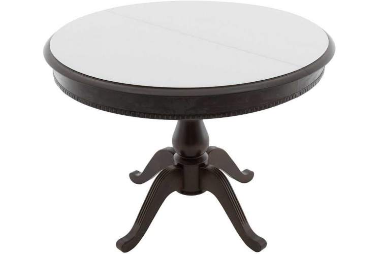 Обеденная группа (Стол Фабрицио-1 Glass и 4 стула Помпей Люкс), орех темный-3