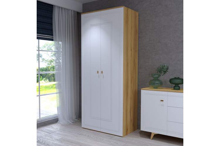 Шкаф Вега Сапфир 2дв, белый глянец-7