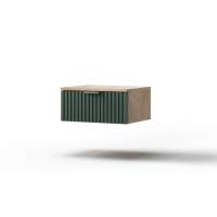 Тумба «Герта» 1я КМК 0979.19, дуб канзас/зеленый матовый