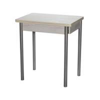 Стол ДП1-01-08 700(1000)*500 «Компакт» ЛДСП:Дуб Самерсет, Н/с прямые Металлик