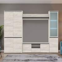 Стенка «Гретта-2», Крафт белый/Антрацит