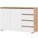Комод «Хелен» КМ-06, белый/дуб крафт золотой