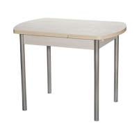 Стол М2 ДП1-02-04 1000(1600)*670, ЛДСП:Дуб Самерсет, Н/стола прямые Металлик