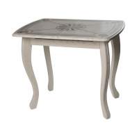 Стол М58 «Альба» мини стекло ДП1-02-06, Инкрустация-2, патина 25