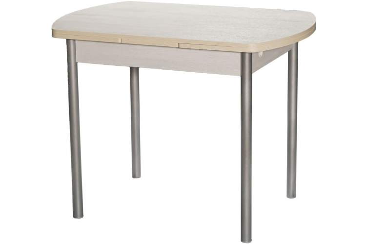 Стол М2 ДП1-02-04 1000(1600)*670, ЛДСП:Дуб Самерсет, Н/стола прямые Металлик-1