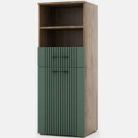 Тумба «Монреаль» 1Д1Я КМК 0986.4, дуб канзас/зеленый матовый