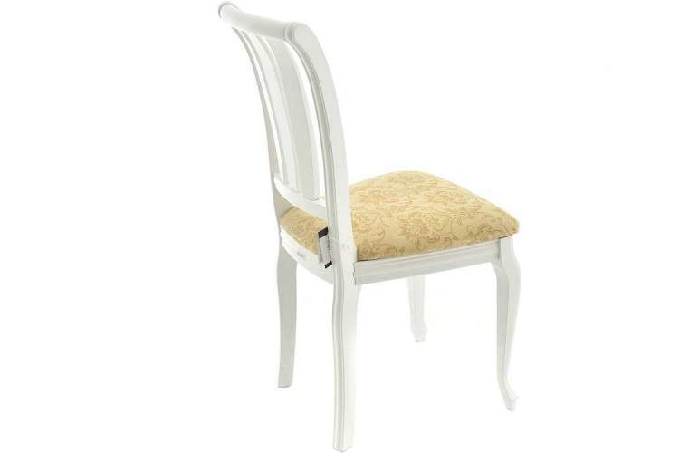 Стул «Кабриоль» с жесткой спинкой, Андрис вензель 160 беж, эмаль белая-2