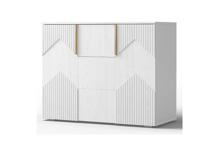 Комод «Оливия» 2Д3Я КМК 0971.2, белый/ясень белый текстурный-1