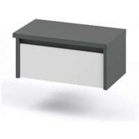 Тумба «Мишель» 1ящ (2шт), Антрацит/Белый жемчуг