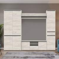 Стенка «Гретта-1», Крафт белый/Антрацит