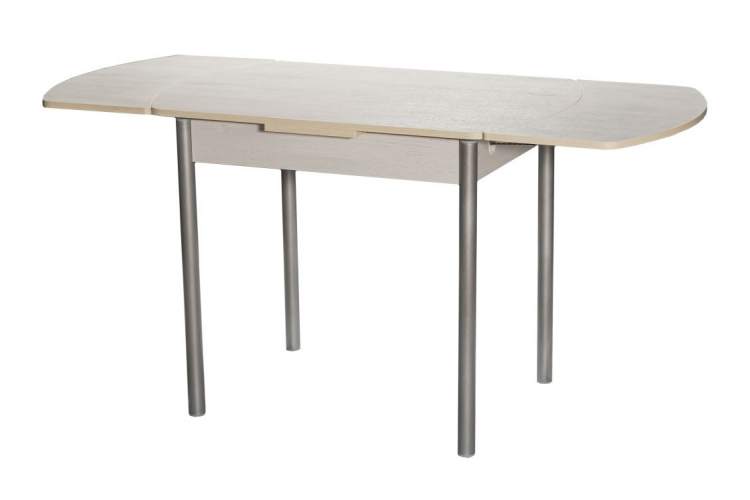 Стол М2 ДП1-02-04 1000(1600)*670, ЛДСП:Дуб Самерсет, Н/стола прямые Металлик-2