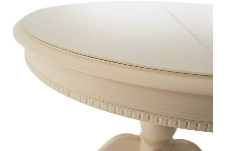 Стол «Фабрицио 1» GLASS (D 1000), слоновая кость-5