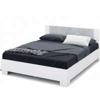 Кровать «Аврора» 160*200 (основание ЛДСП), Белый/Ателье светлый Кровать «Аврора» 160*200 (основание ЛДСП), Белый/Ателье светлый