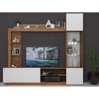 Стенка «Флекс», Дуб Крафт золотой/белый