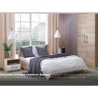 Спальня «Аврора» 2дв шк, Дуб сонома/Белый