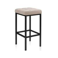 Стул «Камелот» ДП 2-07, велюр «Канди крем», каркас черный матовый