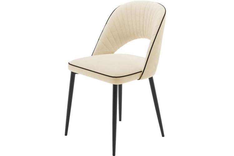 Комплект стульев «Монро» 2шт, бренди 03, кант черный, каркас черный-4