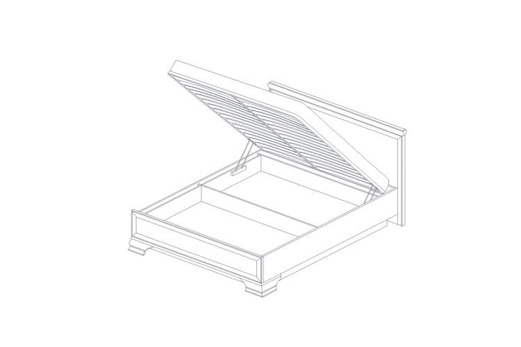 Кровать с подъемным механизмом Сиена 160x200, бежевая-4